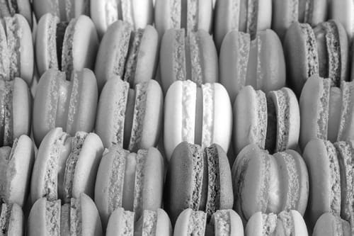 Macarons zwart/wit