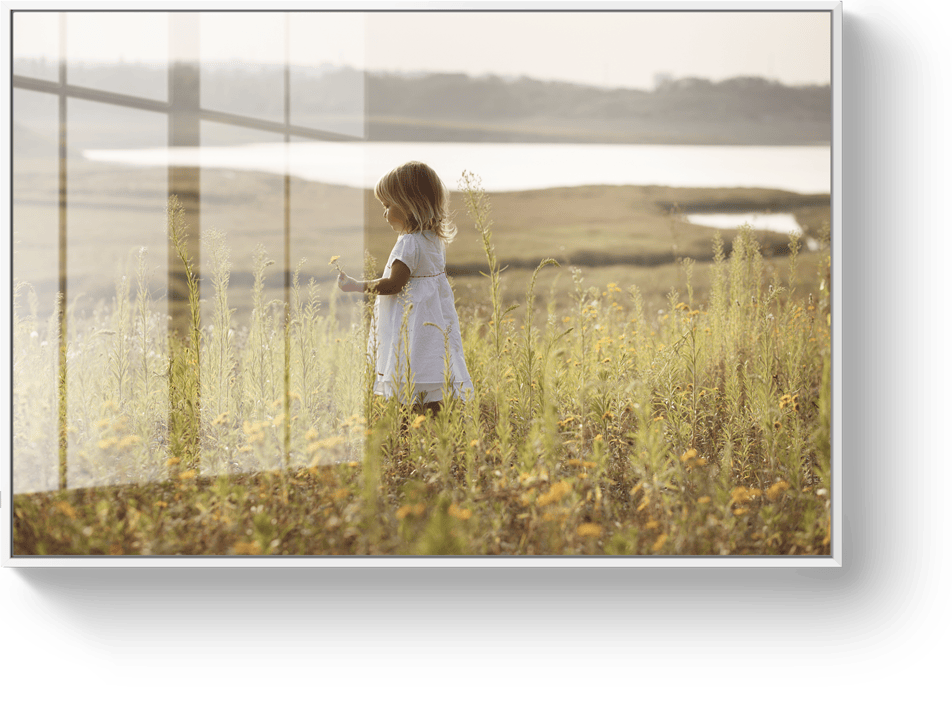 Foto op plexiglas witte baklijst
