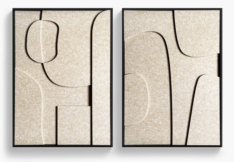 Vilt Art. De trend van dit moment, 3-laags vilt in Japandi art!