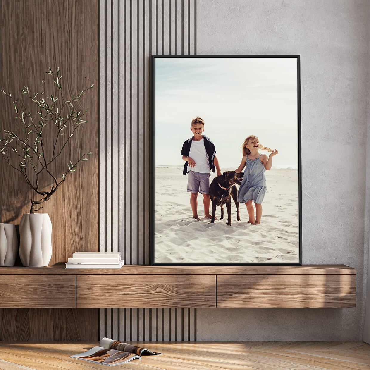 Foto's op canvas met zwarte baklijst