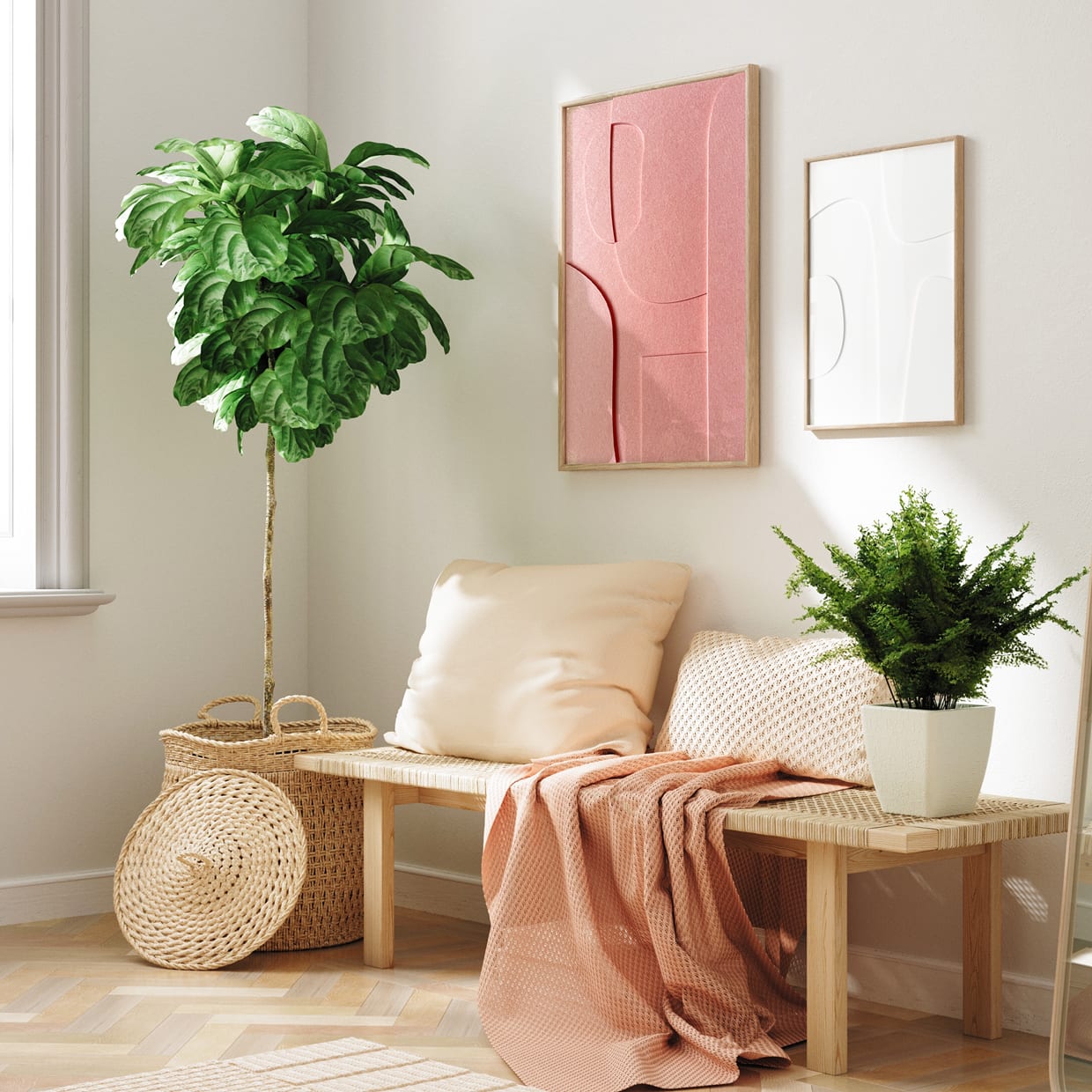 2 luik akoestisch Vilt Art in woonkamer